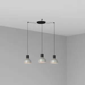 Luminosa Kombo Cluster Pendant Ceiling Light Grey, E27