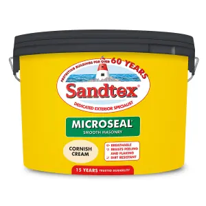 Sandtex Ultra smooth Cornish cream Masonry paint, 10L