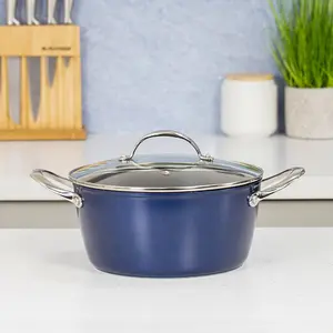 Blackmoor 67479 Ovenproof Blue Pro 24cm Casserole Pot With Lid