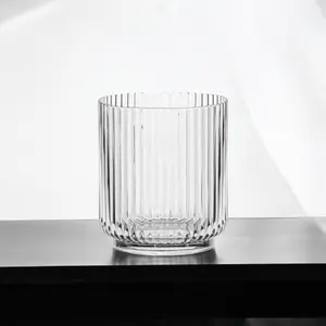 Acrylic Plastic 15oz Ribbed Drinking Tumbler - Set of 4