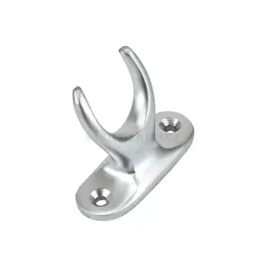 Sash Heritage Pole Hook Holder - Satin Chrome