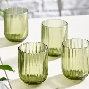 Chanyia Drinking Glass Set (Set of 6) Green / 9.50" H