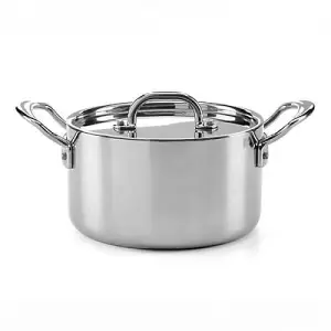 Samuel Groves Classic 18cm Stainless Steel Triply Casserole Pan with Lid