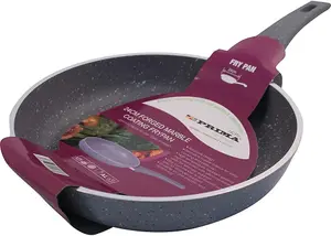 Non Stick Frying Pan Cooking Kitchen Handle Stir Cook Marble Coated 24Cm