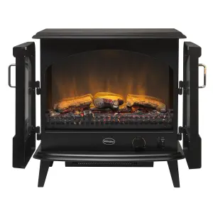 Dimplex Optiflame Stove 2W Matt Black Cast iron effect Electric Stove (H)660mm (W)620mm