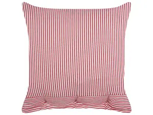 Throw Cushion AALITA Cotton 45 x 45 cm Striped Red