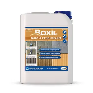 Roxil 100 Green Mould, Algae & Lichen Killer - 1 x 5L & Sprayer - Restore The Appearance of Your Patio, Decking, Fence or Paving