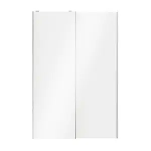 Atomia Panelled White High gloss 2 door Sliding Wardrobe Door kit (H)2250mm (W)1500mm