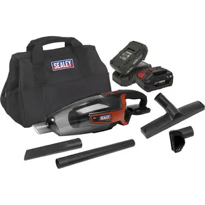 Powerful 20V Cordless Handheld Vacuum Cleaner Kit with Accessories and Batteries