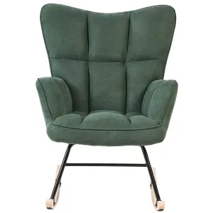 Rocking Chair OULU Fabric Emerald Green