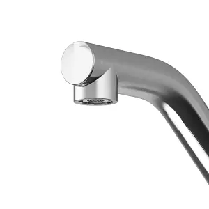 GoodHome Kawa Stainless steel effect Kitchen Top lever Tap