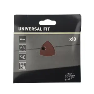 Universal Fit Assorted Punched Sanding sheet set (L)93mm (W)93mm, Pack of 10