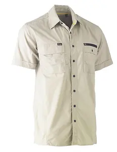 BISLEY WORKWEAR FLX & MOVE™ UTILITY WORK SHIRT  STONEXL