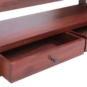 Berkfield TV Cabinet Brown 115x30x40 cm Solid Mahogany Wood