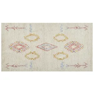 Cotton Area Rug 80 x 150 cm Beige BETTIAH