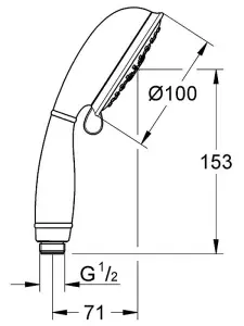 Grohe Tempesta Rustic 100 Hand Shower 4 Sprays (27608001)