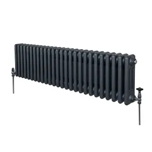 Traditional 3 Column Radiator - 300 x 1192 mm - Anthracite