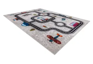 JUNIOR 52242.801 washing carpet City, streets for children anti-slip - 160x220 cm