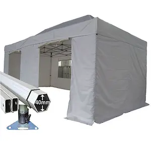 3m x 6m Extreme 40 Instant Shelter Pop Up Gazebos Frame, Canopy & Sides - White