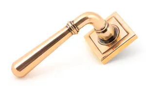 From The Anvil Polished Bronze Newbury Lever on Rose Set (Square) - Unsprung