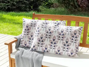 Set of 2 Outdoor Cushions TORRETTA Cream