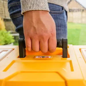 TOUGH MASTER UPT-4032 22" Heavy Duty Plastic Craft Tool Box With Tray & Compartment Organiser