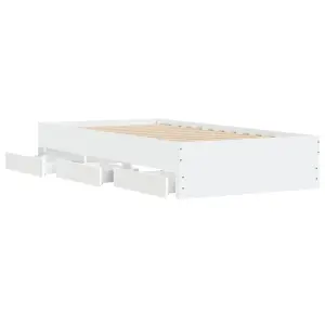 Berkfield Bed Frame with Drawers without Mattress White 90x200 cm