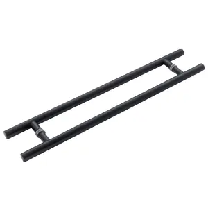 AFIT Matt Black Guardsman Pull Handles - Back To Back 800 x 32 x 600