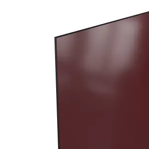 GoodHome Nepeta Gloss Ivory & Red Glass effect Paper & resin Back panel, (H)2000mm (W)600mm (T)3mm