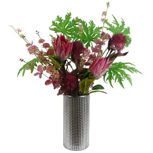 Pack of 6 x 100cm Pink Blossom Spray Stem