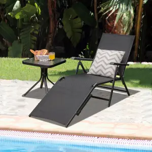 Costway 2Pcs Patio Foldable Chaise Lounge Chair Outdoor Portable Reclining Chair