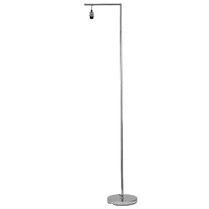 First Choice Lighting Set of 2 Chrome Angled Floor Lamps Base Only