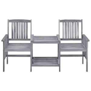 Garden Chairs with Tea Table 159x61x92 cm Solid Acacia Wood