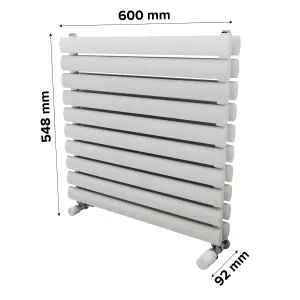 Ximax Champion Duplex FORDH584600W White Gas Vertical Designer Radiator, (W)600mm x (H)584mm