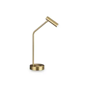 Ideal Lux Easy Integrated LED Table Lamp Brass 250Lm 3000K