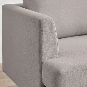 Furniturebox UK Fabric Armchair - 'Fleur' Upholstered Beige Armchair - 100% Eco Recycled Fabric - Modern Living Room Furniture