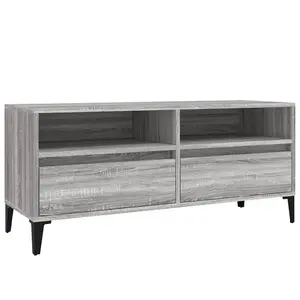 Berkfield TV Cabinet Grey Sonoma 100x34.5x44.5 cm Engineered Wood