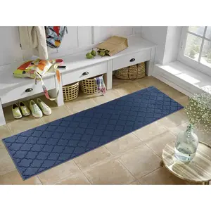 Butcher Door Mat Navy / 0.9cm H x 60cm W x 220cm L