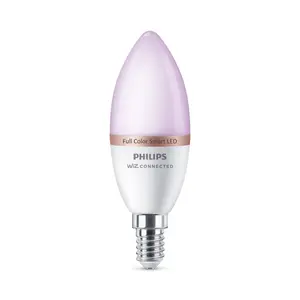 Philips WiZ SES 40W LED Cool white, RGB & warm white Candle Dimmable Light bulb