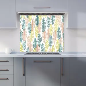 Scandinavian Style Foliage Premium Glass Kitchen Splashback W700mm x H750mm