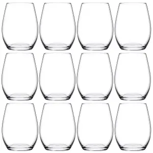 Queensway Home & Dining 440ml 12 Pcs Amber Drinking Tumblers Whiskey Water Juice Glasses Set