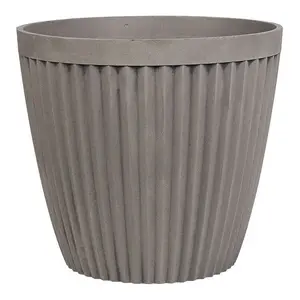 Set of 2 Plant Pots 36 cm Taupe POKA