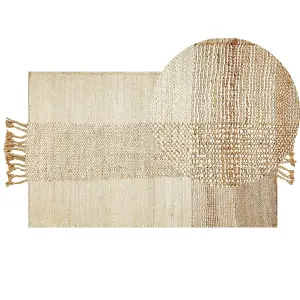 Jute Area Rug 80 x 150 cm Beige HAMZALAR