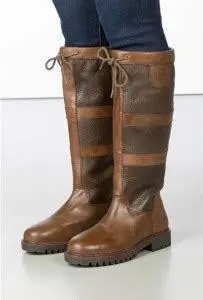 Rydale Ladies Tall Leather Boots - Tullymore - Oak 4 Regular Fit