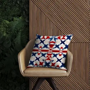 American Flag Abstract Pattern Outdoor Cushion 45cm x 45cm