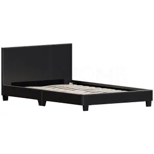 Vida Designs Lisbon Black 4ft Small Double Faux Leather Bed Frame