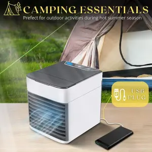 Portable Air Cooler Unit with 3 Speed Fan Night Light Chilled Air for your Bedroom Office Lounge USB