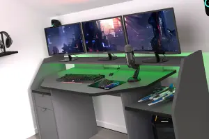 Large SetUp Gaming Desk with Led Lights