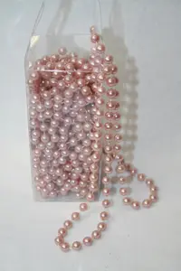 PRL B/CHAIN 10MX8MM - Pearl Bead Chain: 10m x 8mm: Rose Gold - Occasions -- Bulk