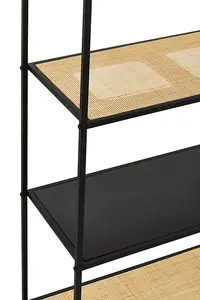 Interiors By Premier Open And Functional Storage Five Tier Shelf Unit, Metal Frame Unit, Sturdy And Durable Wooden Bookshelf